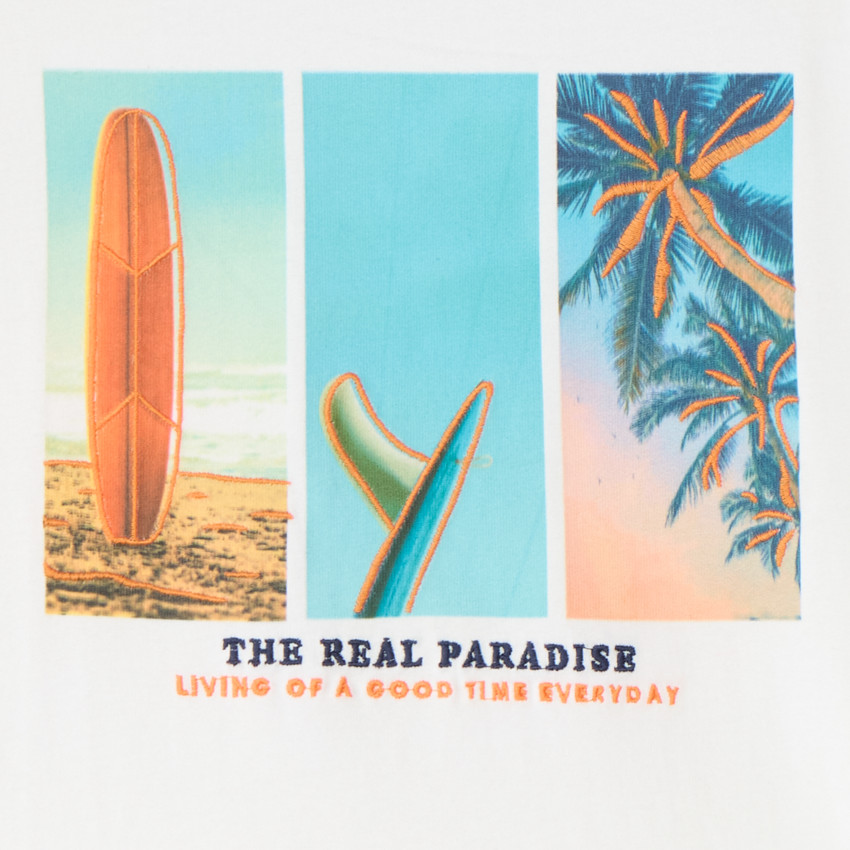T-shirt manches courtes photoprint plage pour garçon 