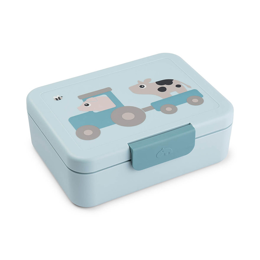 Lunchbox avec séparateur Tiny Farm bleu