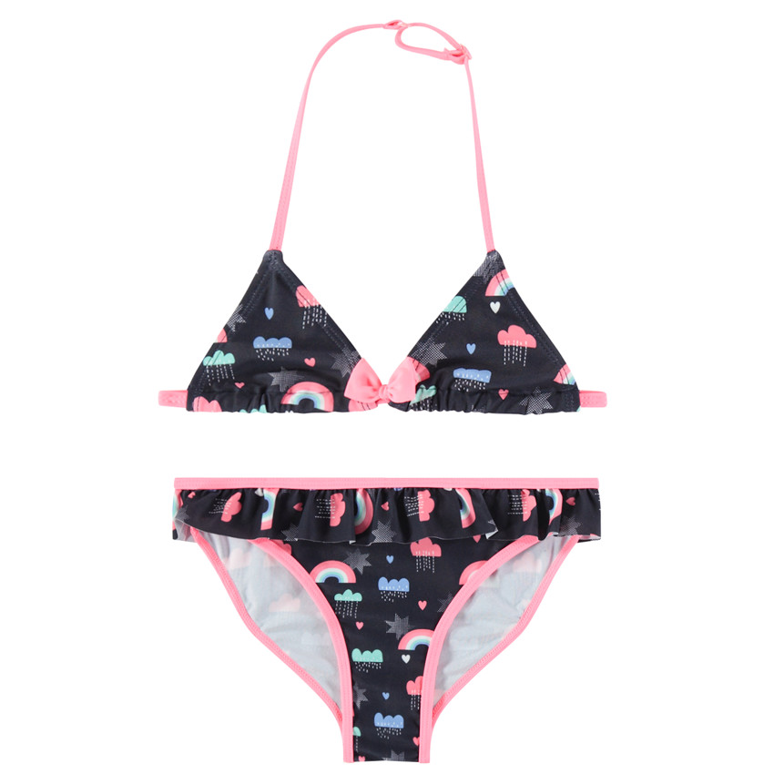 Maillot de bain 2 pièces motifs nuages et arcs-en-ciel all-over Main Maillot de bain 2 pièces motifs nuages et arcs-en-ciel all-over