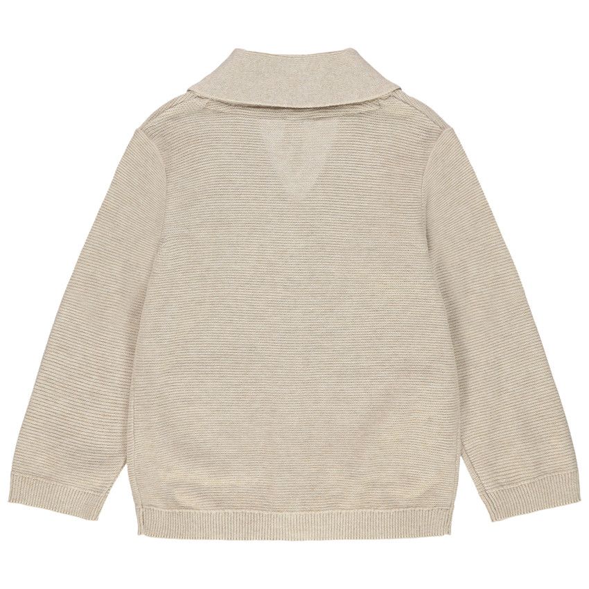 Gilet en maille col châle 