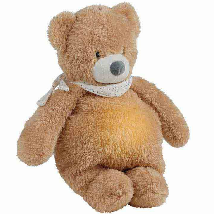 Veilleuse peluche Sleepy - Ours - Teddy Caramel - 19 cm