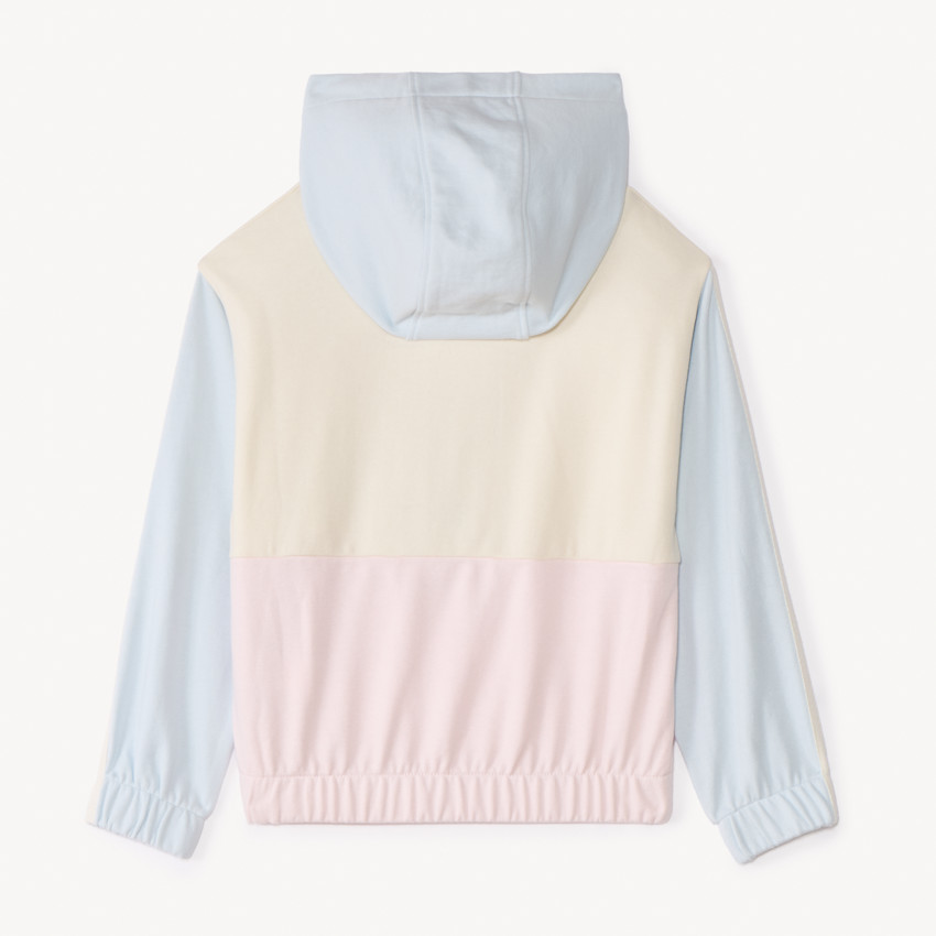 Sweat à capuche molleton effet color block pour fille 