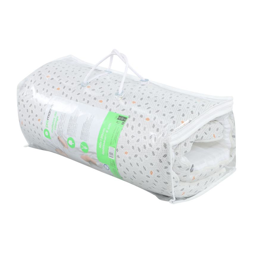 Matelas de voyage enroulé 60 x 120 cm imprimé 
