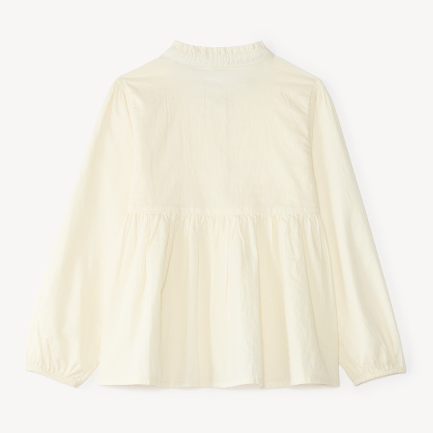 Chemise manches longues fille à broderie fantaisie 