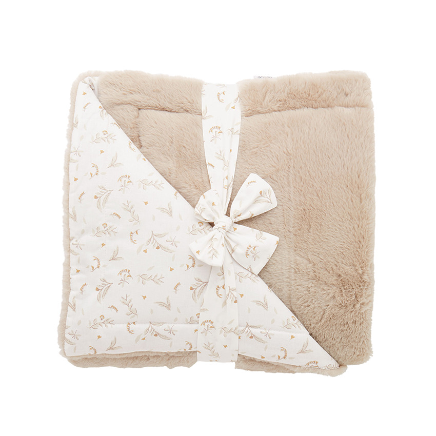 Bb&Co - Couverture Luxe en fausse fourrure 70 x 100 cm Daydream - Beige