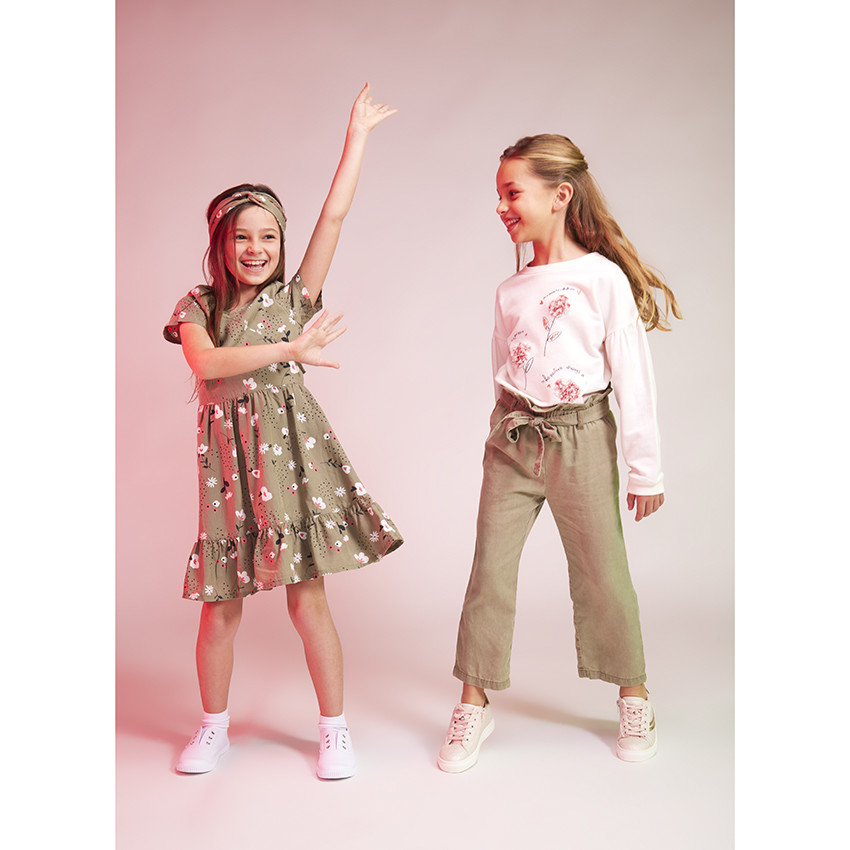 Bandeau effet croisé imprimé fleuri pour fille 