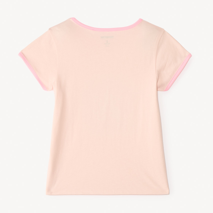 T-shirt manches courtes motifs à sequins fantaisie pour fille 