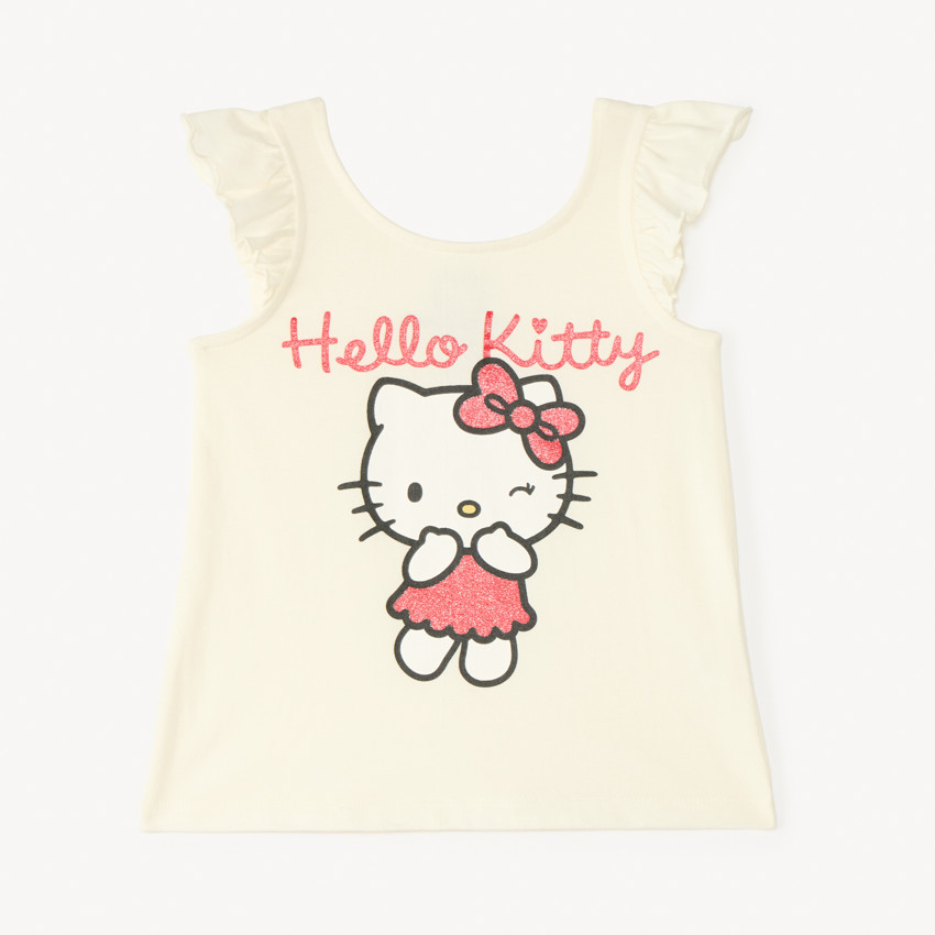 Débardeur à bretelles volantées Hello Kitty pour bébé fille  