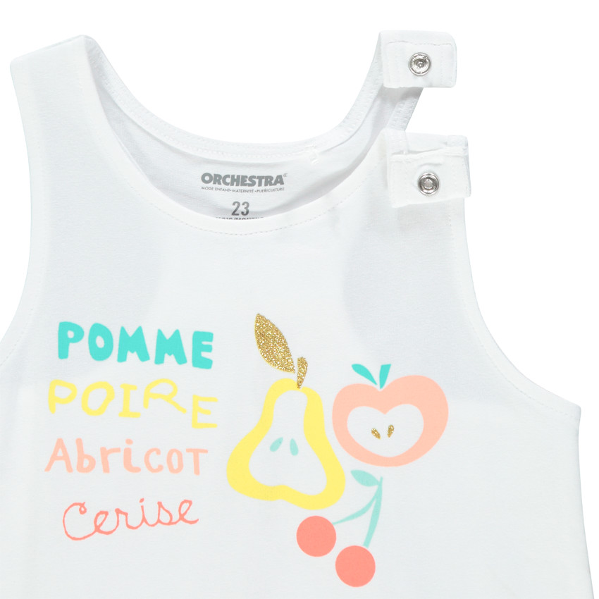 Ensemble avec débardeur print fruits et short imprimé poires 