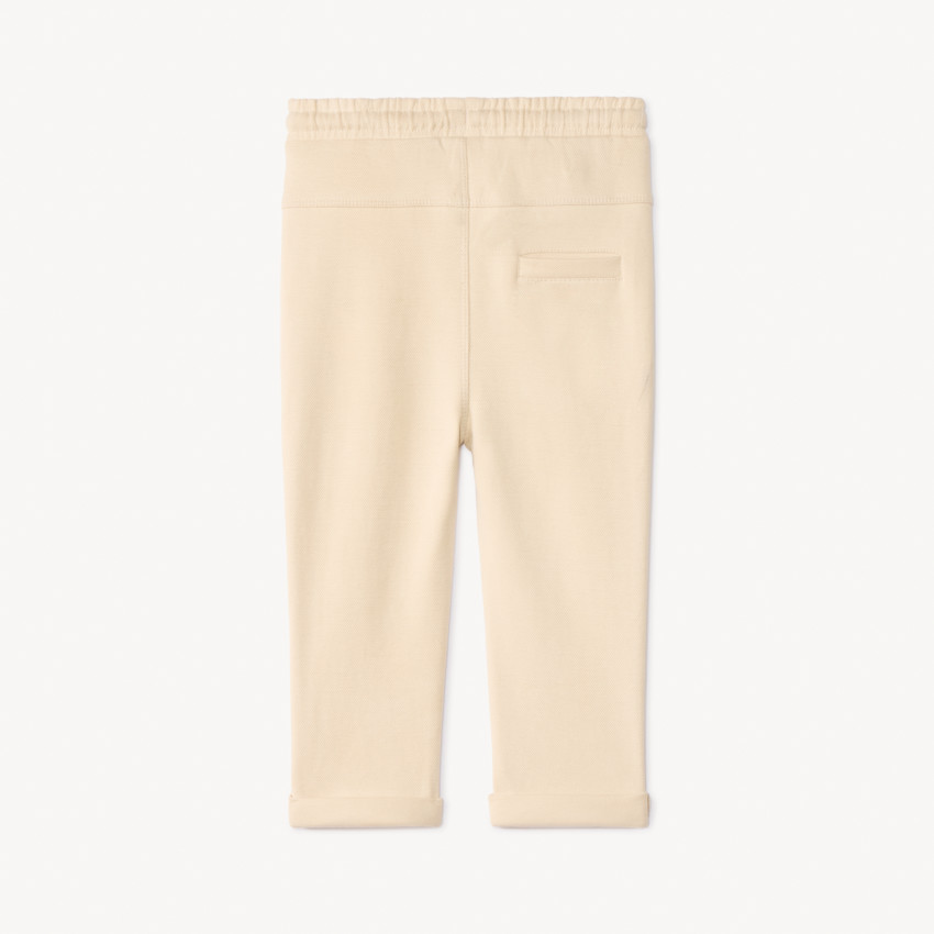 Pantalon de jogging uni en maille piquée pour bébé garçon  