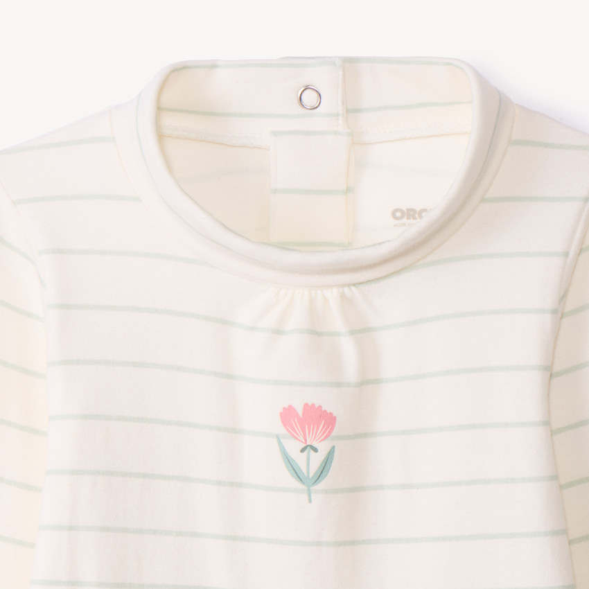 Lot de 3 bodies manches longues à col roulé pour bébé fille 