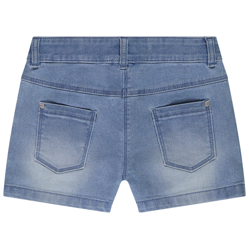 Short en denim effet délavé pour fille 