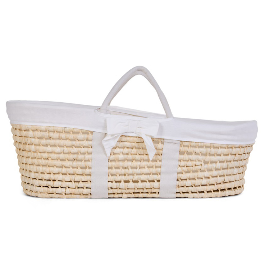 Berceau Panier Moïse + matelas et housse Ecru 