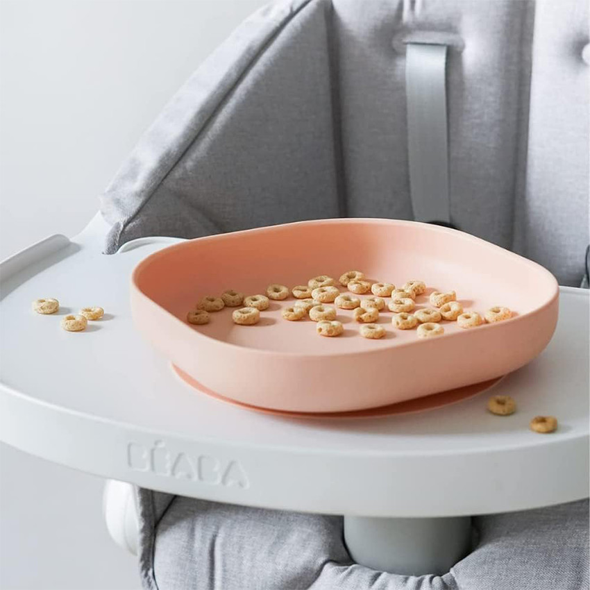 Assiette en silicone avec ventouse Rose - Rose (Béaba) - Image 4