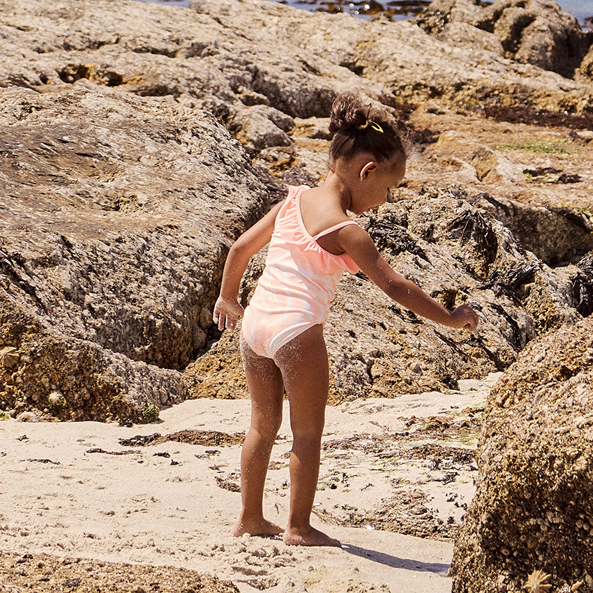 Maillot de bain 1 pièce asymétrique effet tie & dye pour bébé fille 