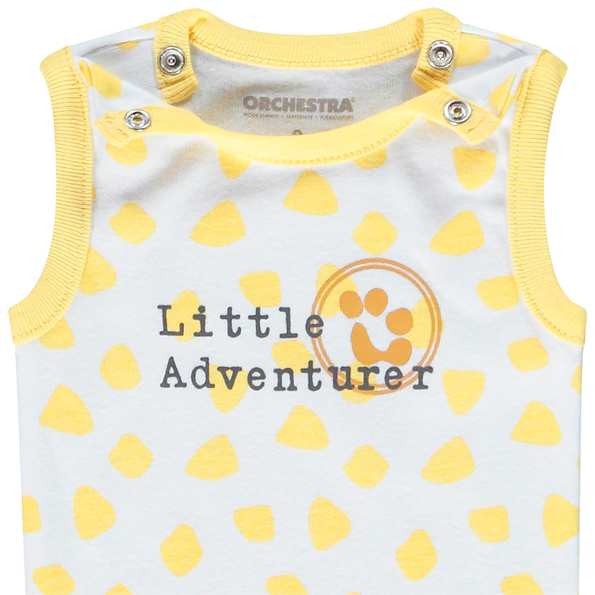 Lot de 5 bodies imprimé girafes pour bébé garçon 