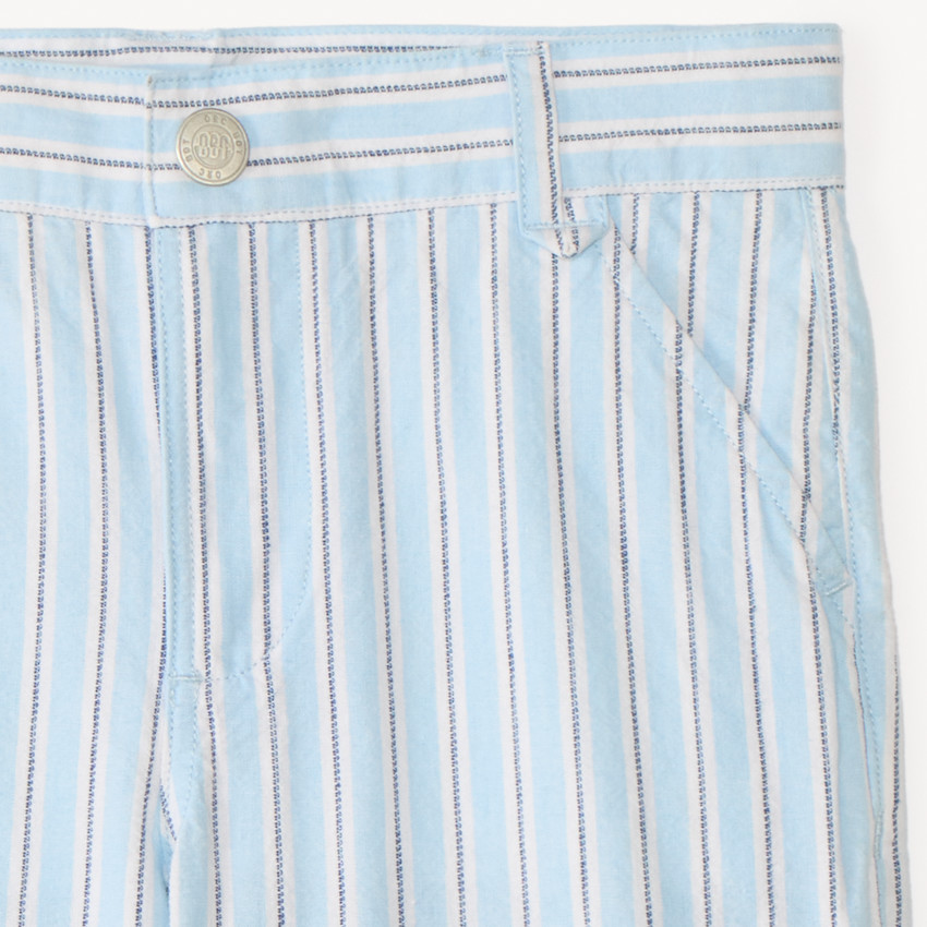 Bermuda rayé en toile pour garçon 