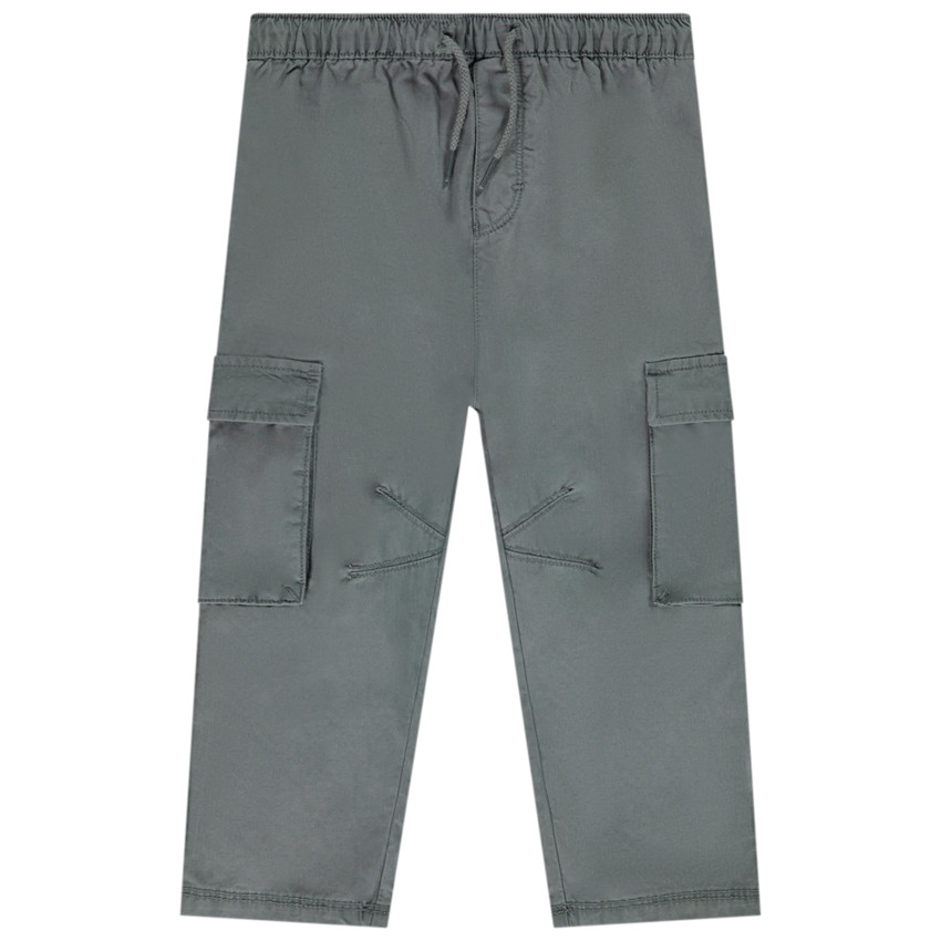 Pantalon cargo en toile unie pour bébé garçon