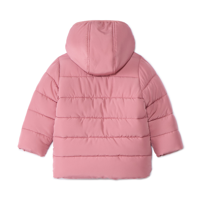 Doudoune matelassé en toile et micro polaire pour bébé fille   