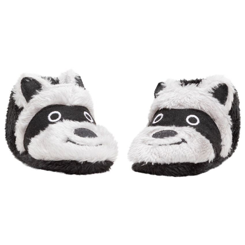 Chaussons peluche avec détails brodés et oreilles en relief 