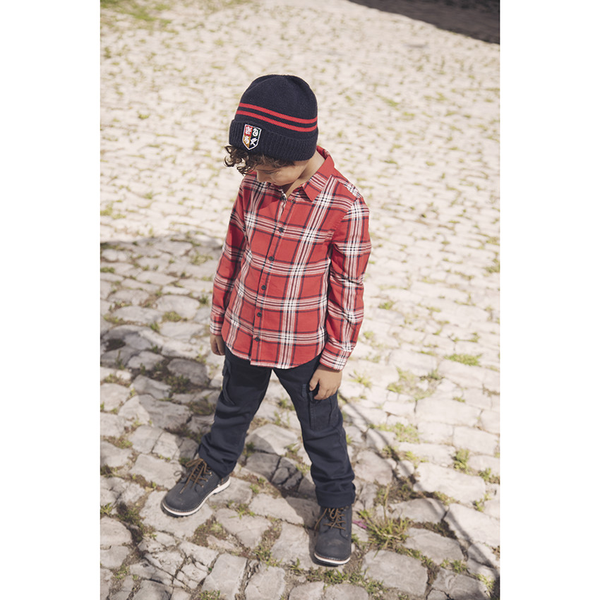 Chemise en flanelle à carreaux pour enfant garçon 