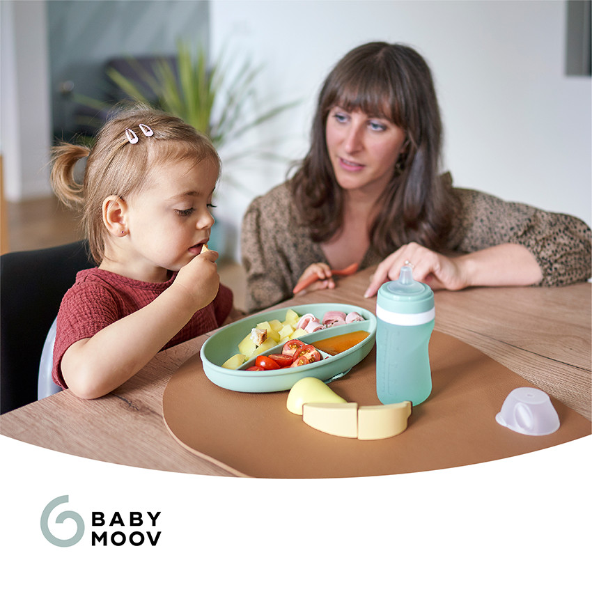 Coffret repas en silicone GROW'ISY 24-36 mois - Pastel 