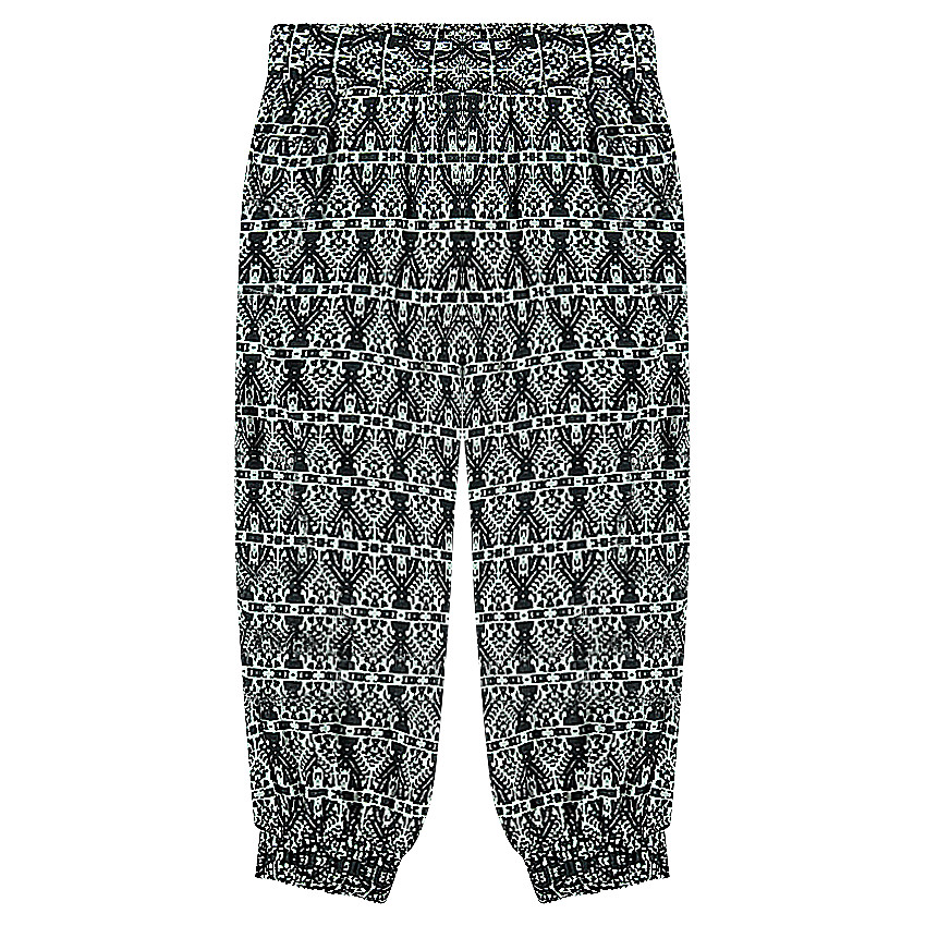 Pantalon loose fluide imprimé ethnique 