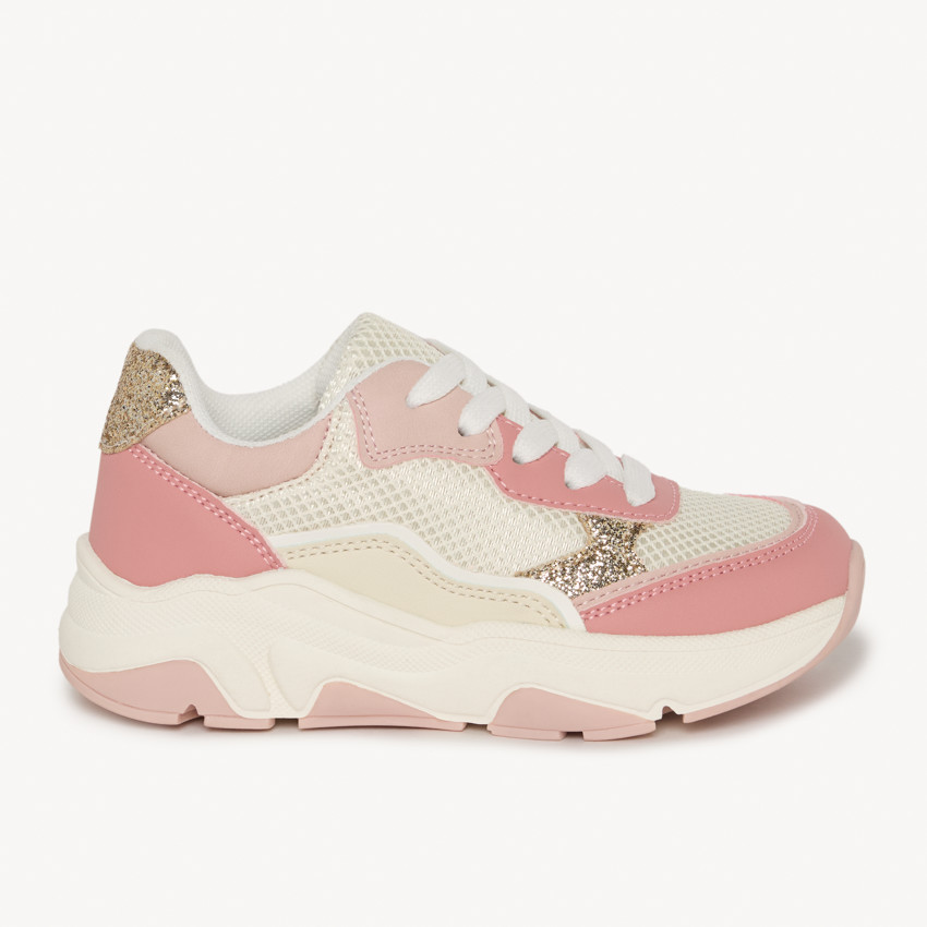 Sneakers à empiècements pailletés pour fille 