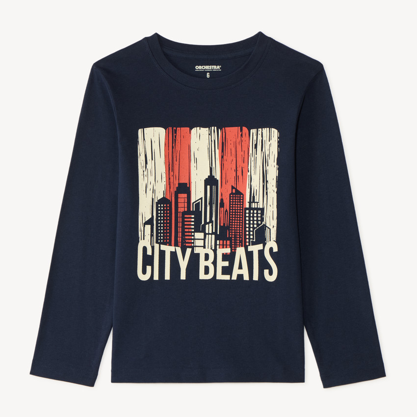 T-shirt manches longues print fantaisie garçon 