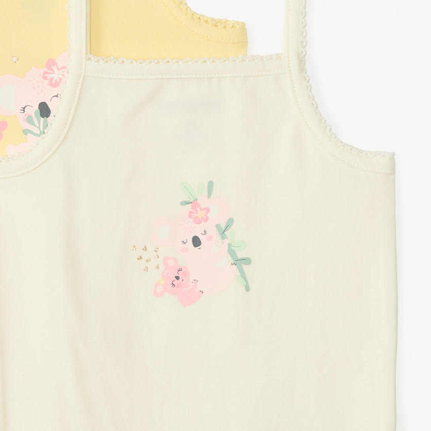 Lot de 7 bodies à bretelles motifs koala pour bébé fille 