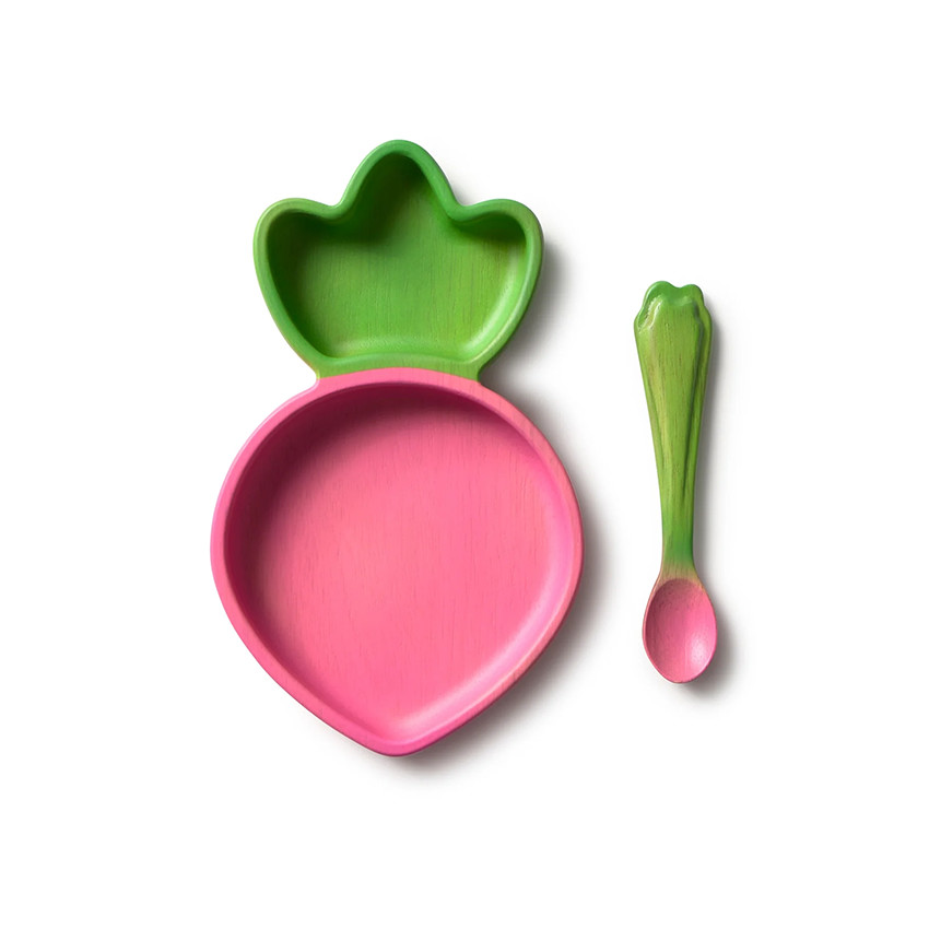Coffret repas Assiette + Cuillère Ramona le Radis