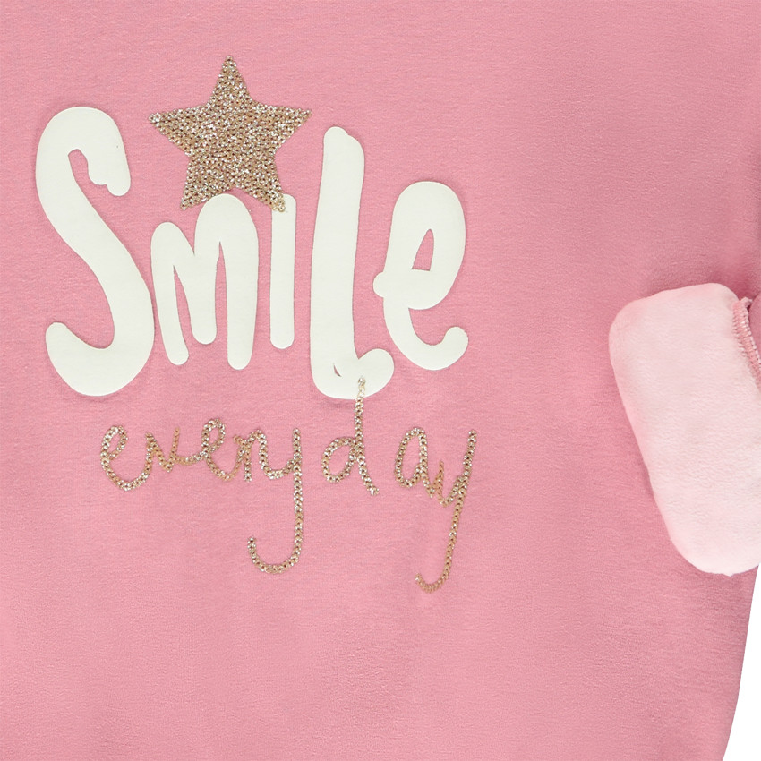 Sweat oversize contrecollé à sequins fantaisie pour fille 