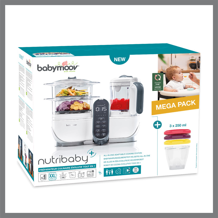 Robot Bundle NutriBaby(+) + 3 Babybols 250 ml - Blanc - Blanc (Babymoov) - Image 6