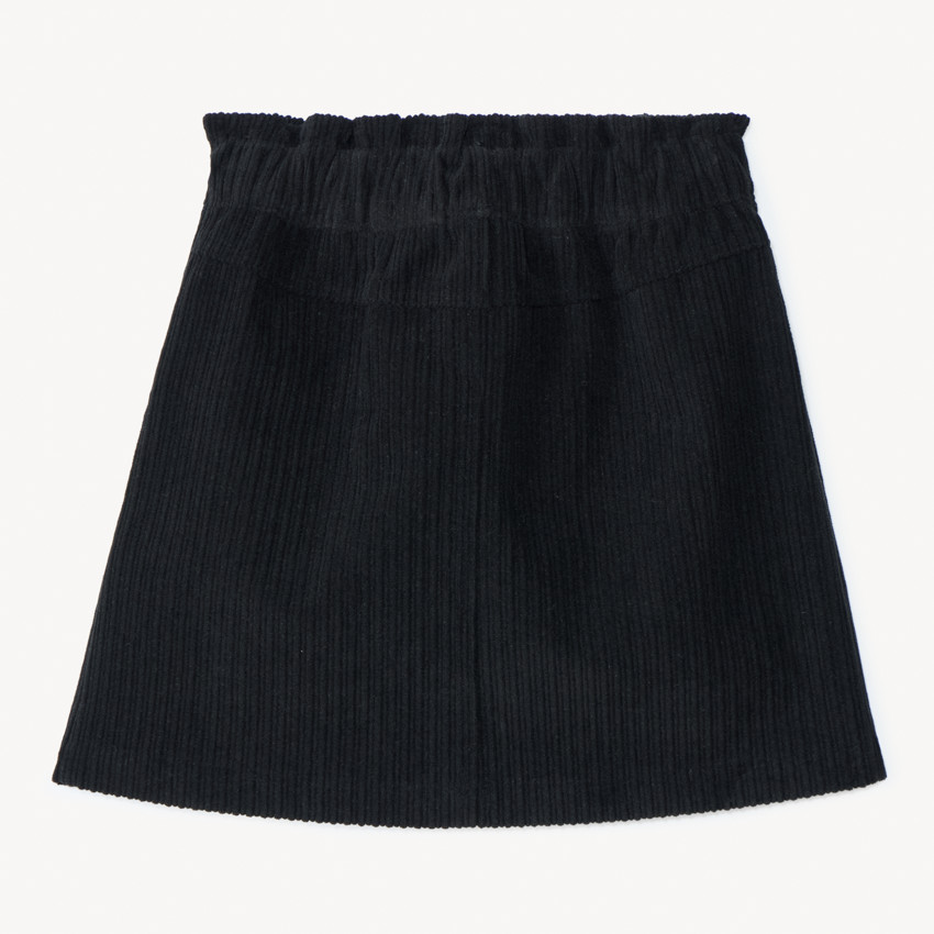 Jupe en velours côtelé avec boutons décoratifs pour fille 