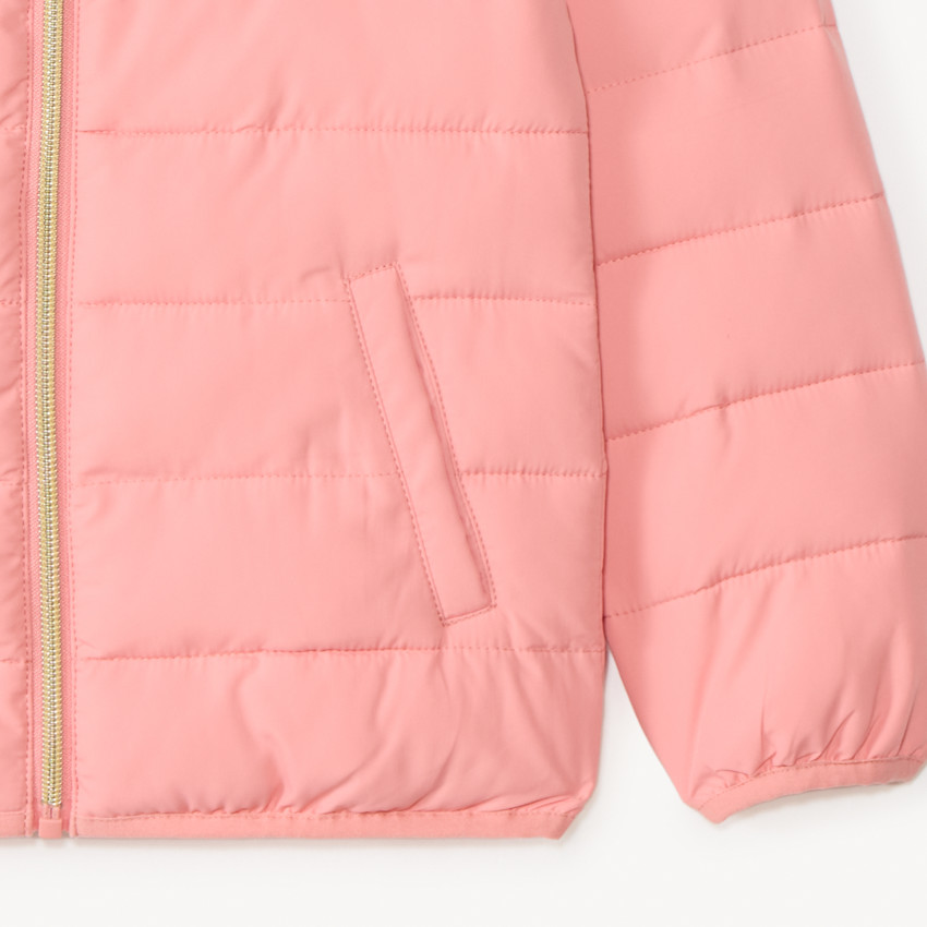 Doudoune fine matelassée à capuche uni pour fille 