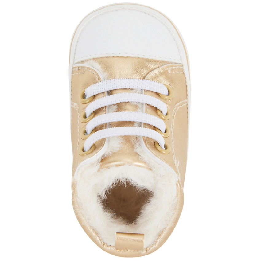 Baskets montantes effet métallisé pour bébé fille 