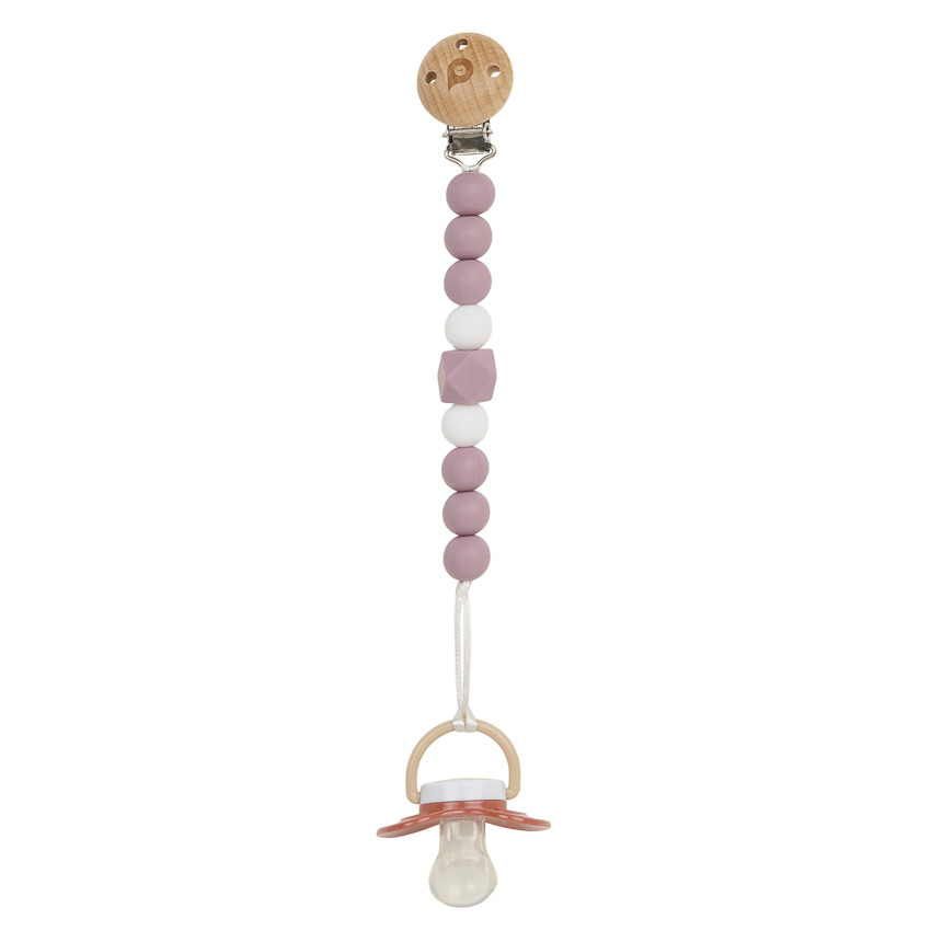 Attache sucette en silicone - Violet 
