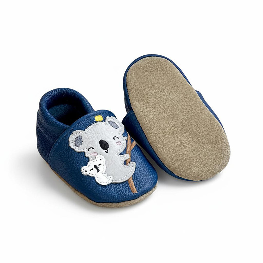Chaussons bébé en cuir 2-3 ans Lucas le koala bleu 