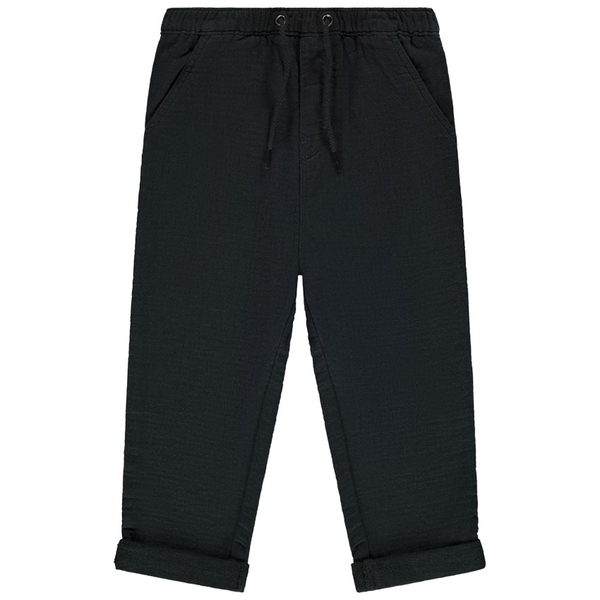 Pantalon uni en toile pour bébé garçon