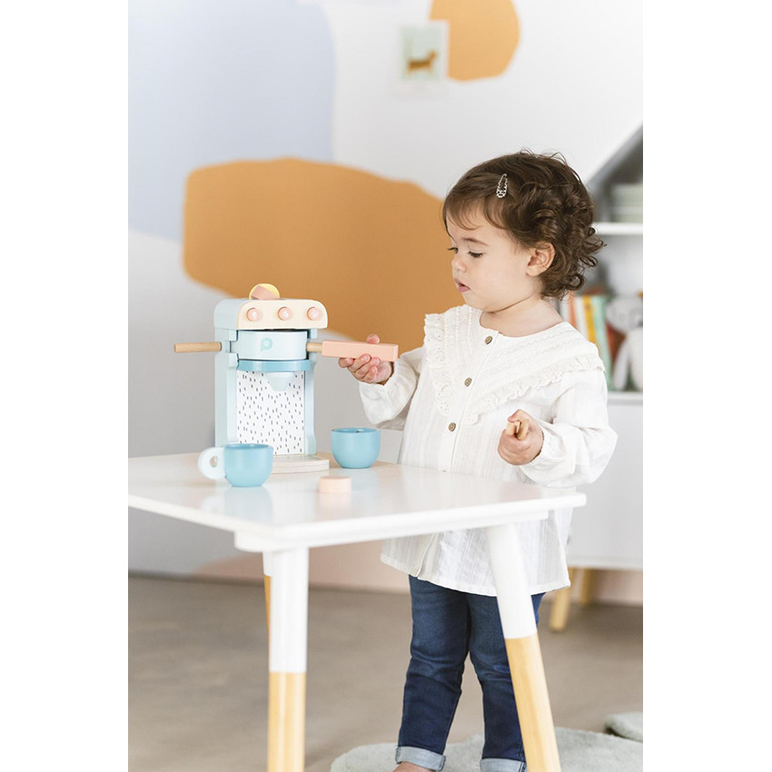 Cafetière avec 2 tasses en bois - Crazy colors 2.0 