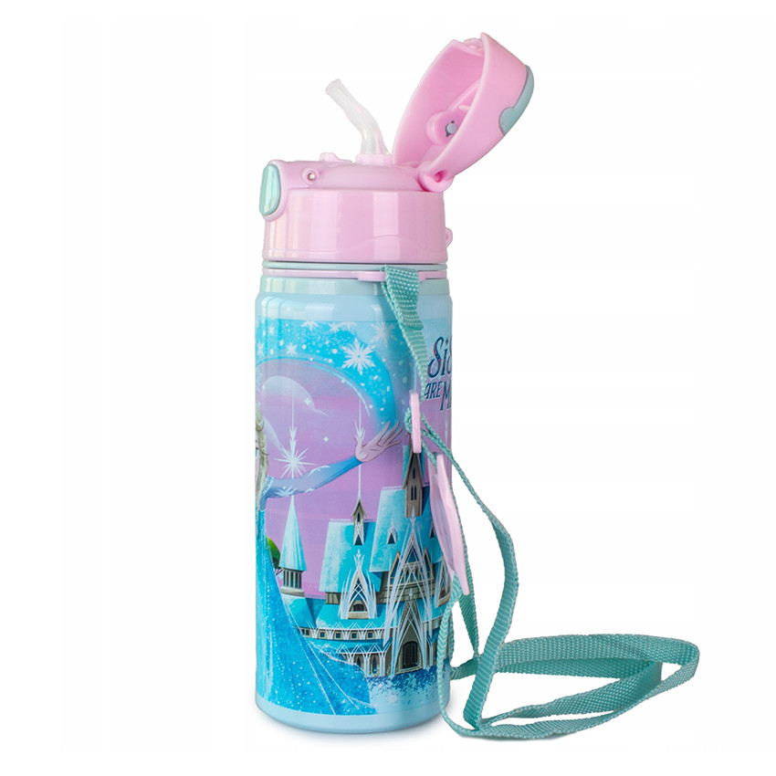 Gourde alu avec lanière 600ml Reine des neiges 
