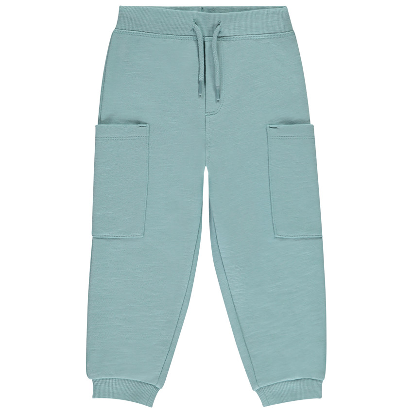 Jogging molleton slub uni à poches pour bébé garçon