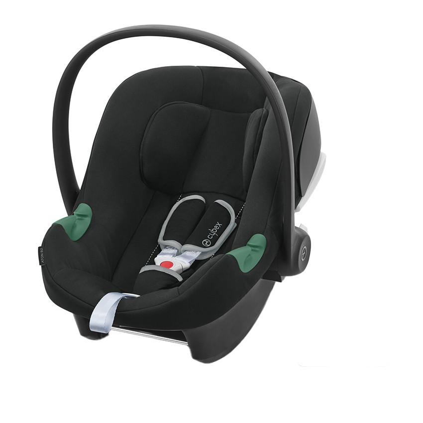 Poussette trio Eos Black Moon Black + nacelle + siège-auto Aton B2 i-Size - Noir (Cybex) - Image 2