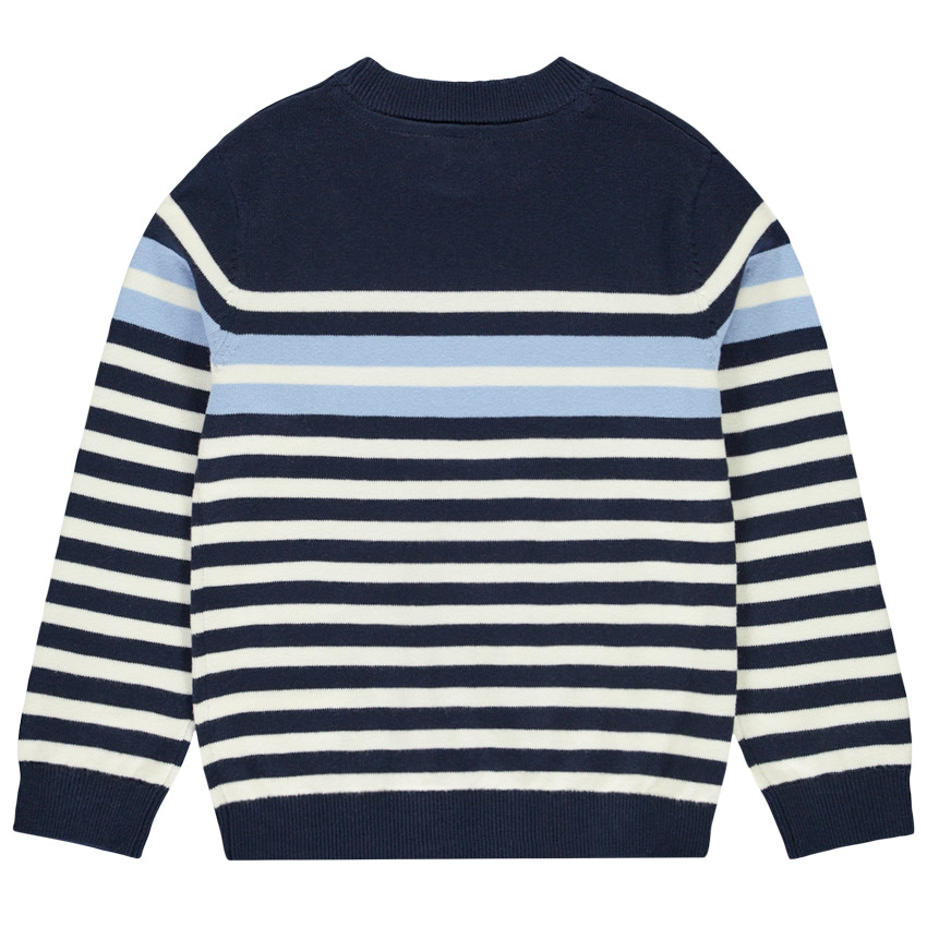Pull en tricot esprit marinière pour garçon  