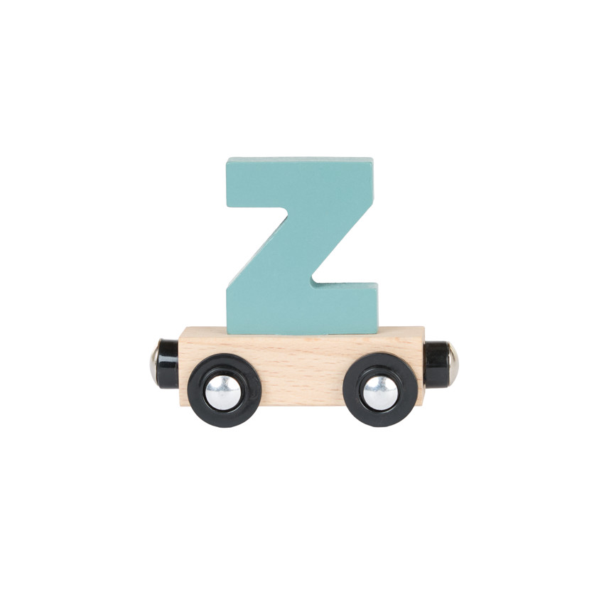 Lettre "Z" wagon en bois - vert 