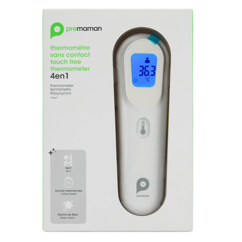 Thermomètre multifonction 4 en 1 blanc - Blanc (Prémaman) - Image 2