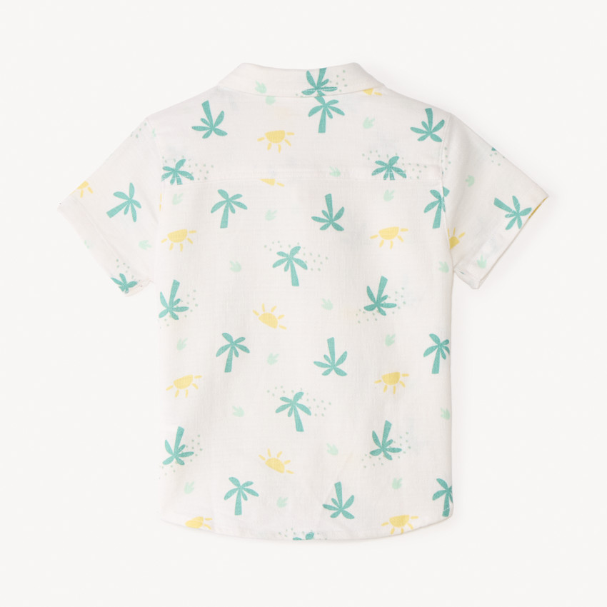 Chemise manches courtes imprimé cactus et soleils pour bébé garçon 