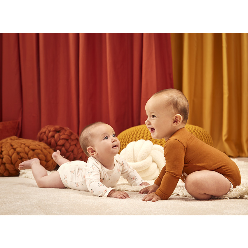 Lot de 5 bodies manches longues ourson pour bébé garçon 