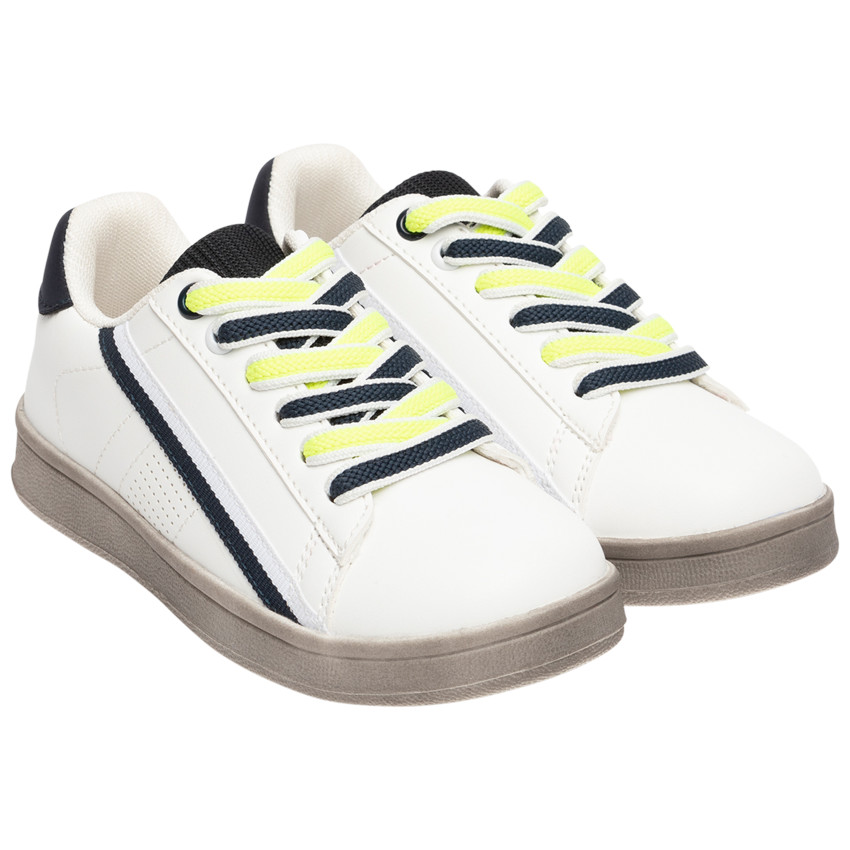 Baskets basses à lacets élastiqués pour enfant garçon 