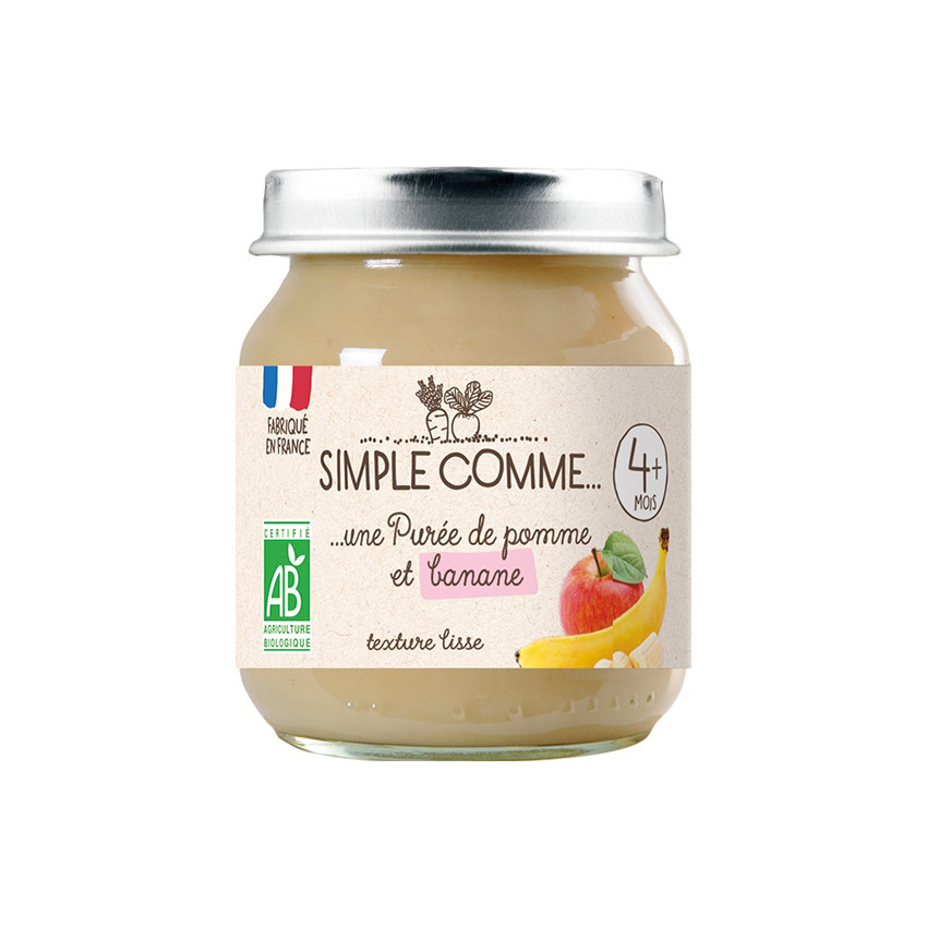 Petit pot pomme et banane bio 125 g 